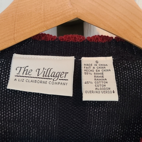 The Villager A Liz Claiborne Company Woman's Long Sleeve Button Up Sweater,Small - Picture 3 of 8